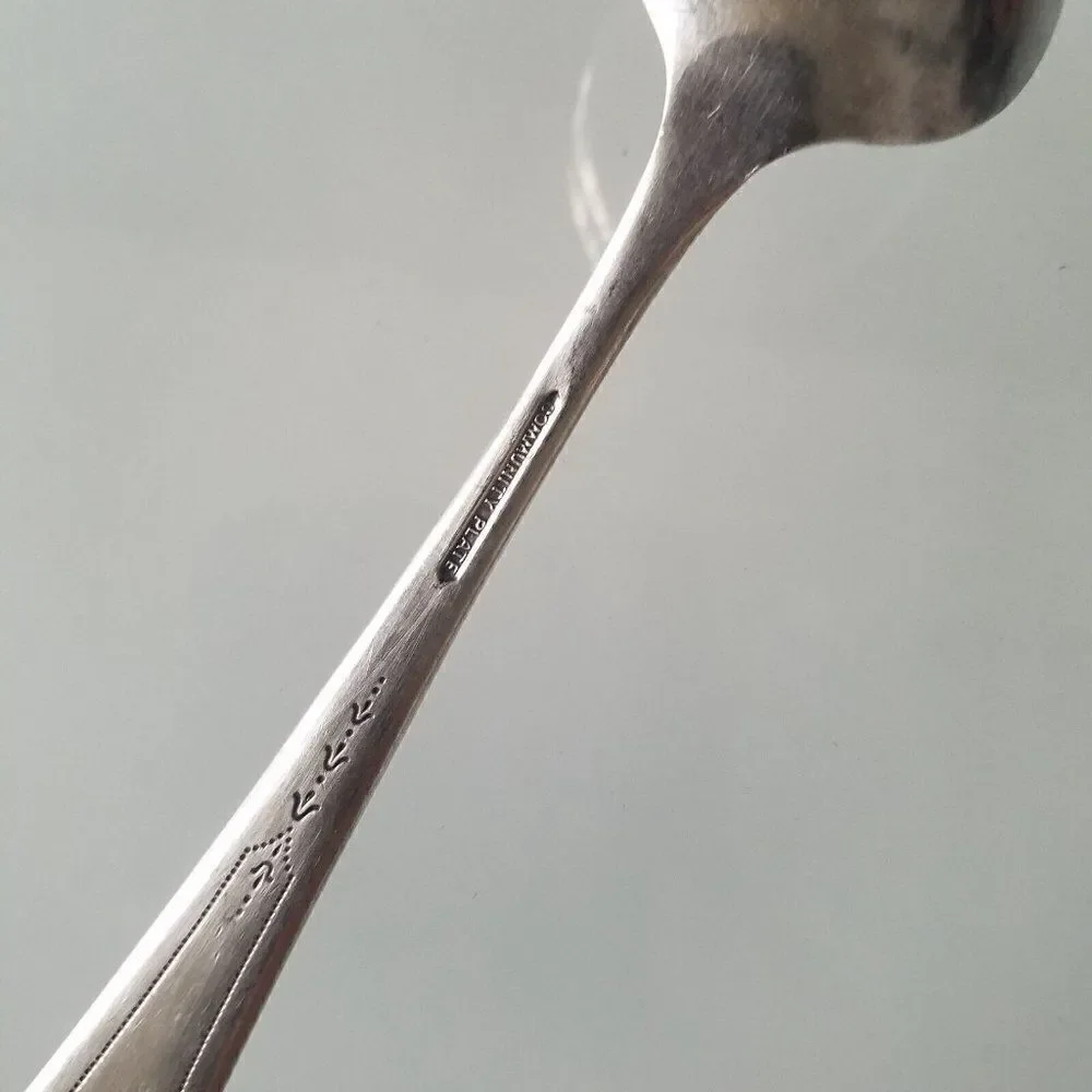 Vintage Oneida Community 1927 Paul Revere Pattern Silverplate Tea Spoon Monogram